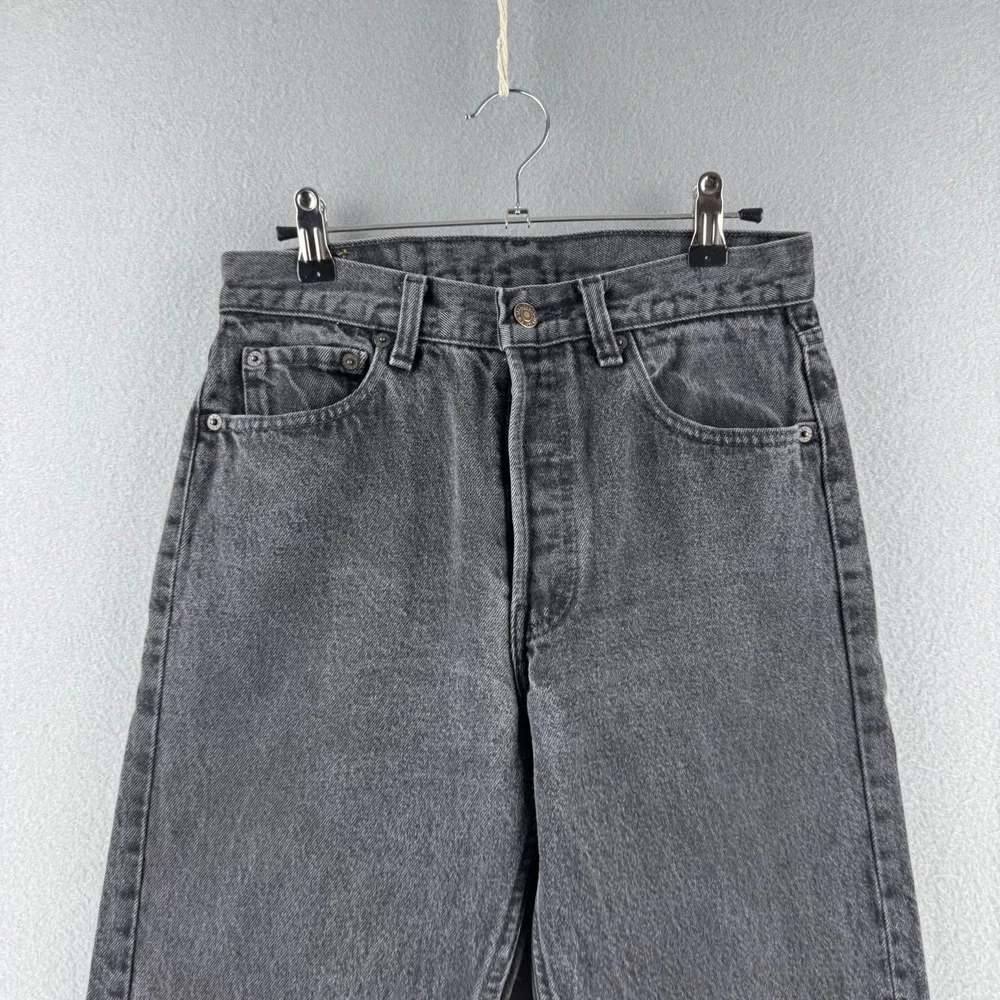 Vintage Levis Jeans Mens 29x32 (Fits 28x30) Black‎ 501 Straight 90s Made in USA